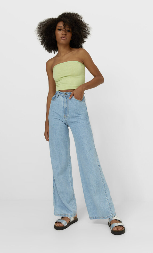 

Stradivarius Jeansy Z Nogawką Bootcut Kobieta Denimowy 34