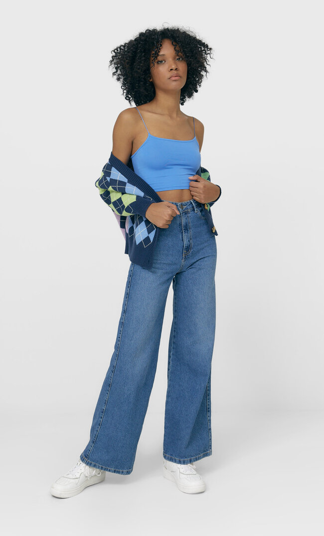 

Stradivarius Jeansy Z Nogawką Bootcut Kobieta Jasnodenimowy 36
