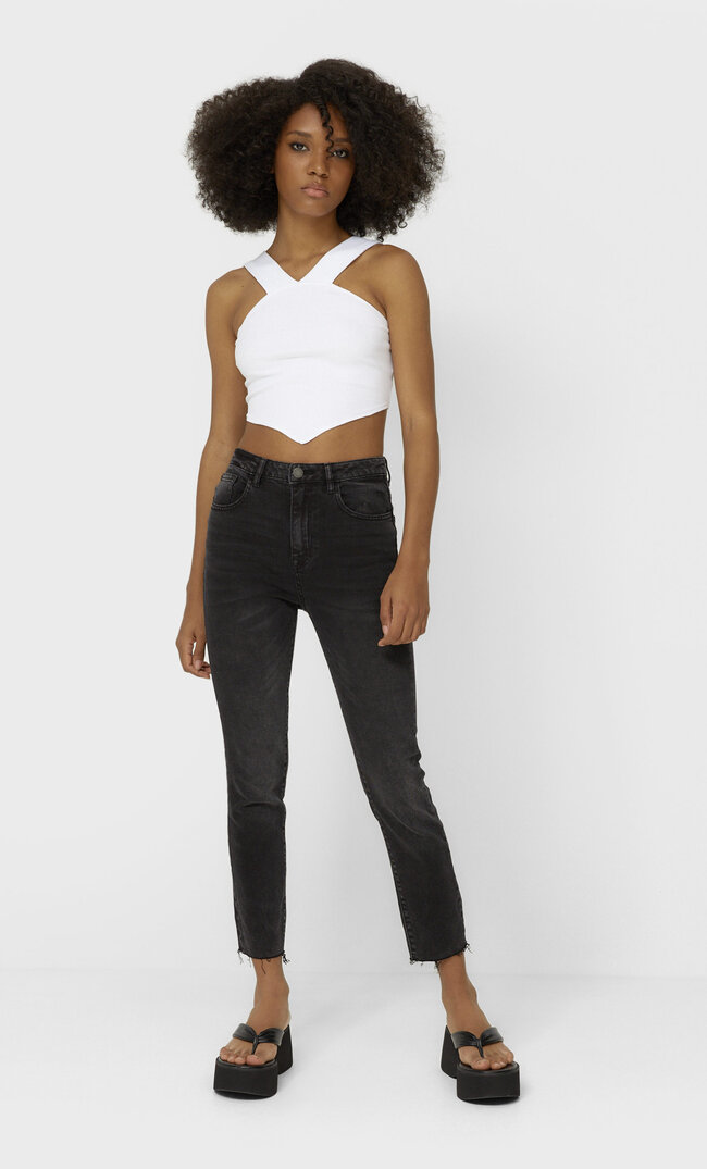 

Stradivarius Jeansy Skinny Fit Z Wysokim Stanem Kobieta Sprany 40