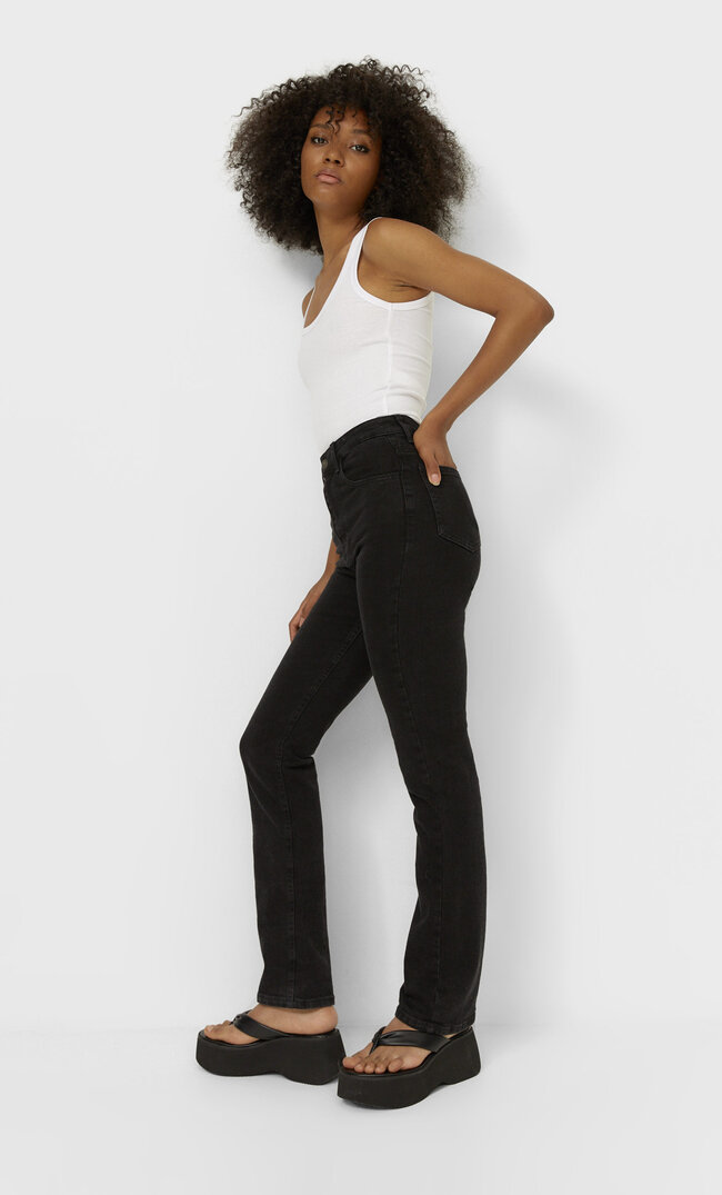 stradivarius black jeans