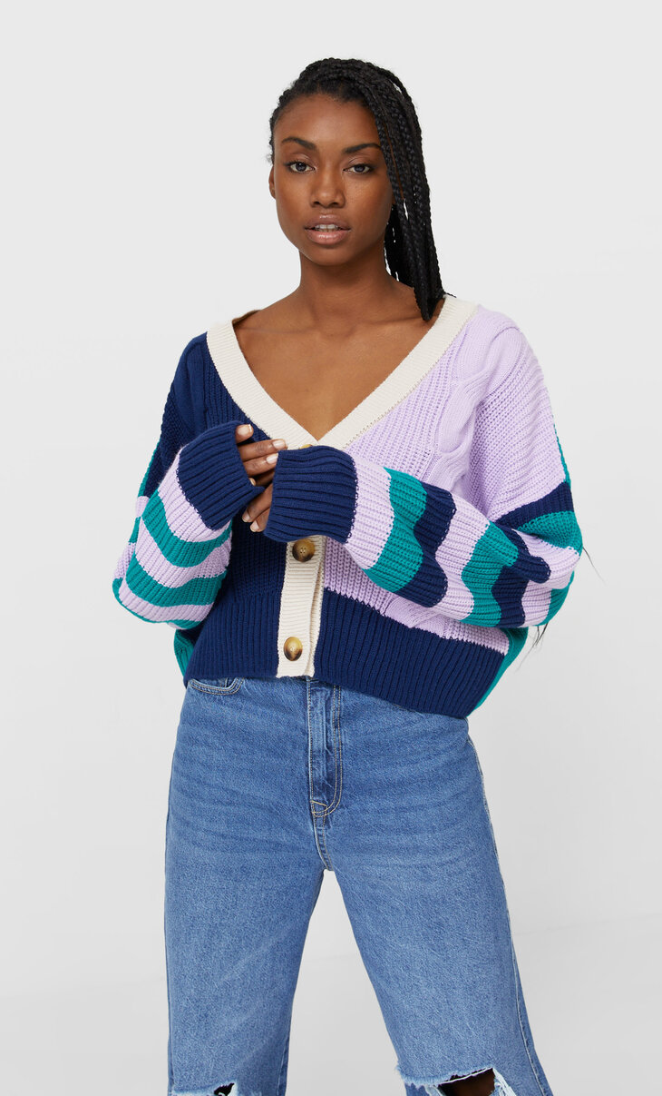 cardigan pastel stradivarius