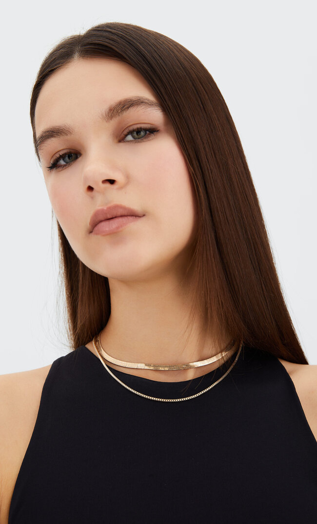 

Stradivarius Lot De 3 Colliers Ras-De-Cou Jaune M