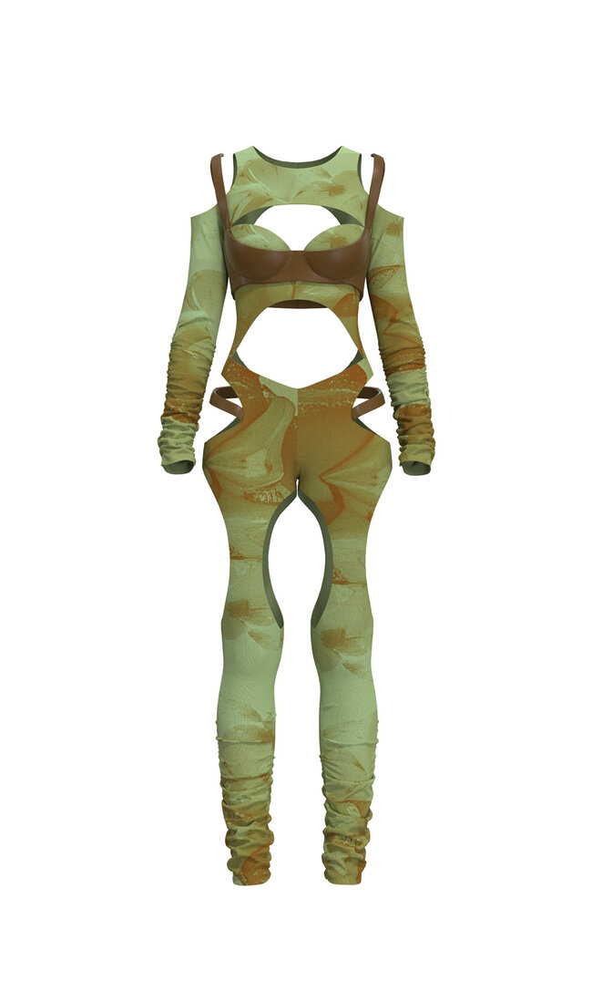 

Stradivarius Overall Mit Cut-Out Pastellgrün 103