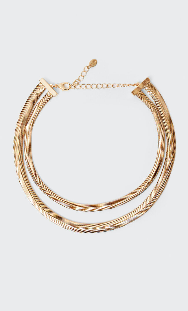 

Stradivarius Collier Ras Du Cou Double Chaîne Jaune M