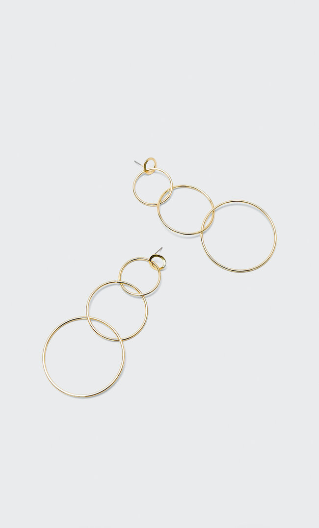 

Stradivarius Boucles D’oreilles Créoles Fines Extra Longues Jaune M