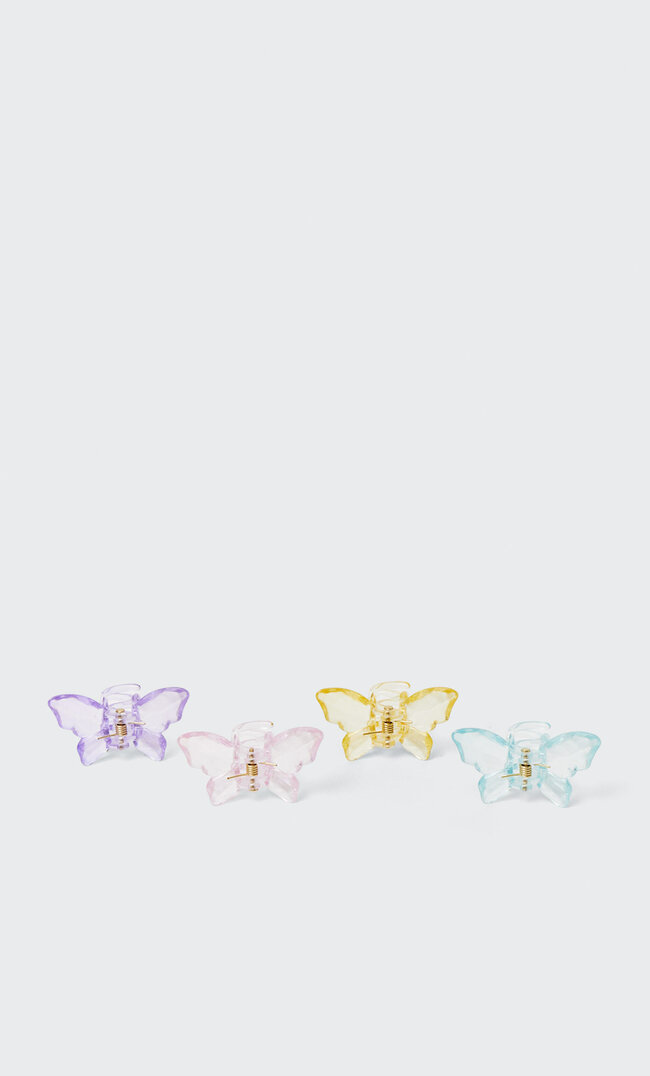 

Stradivarius Lot Pinces Mini Papillons Mauve M
