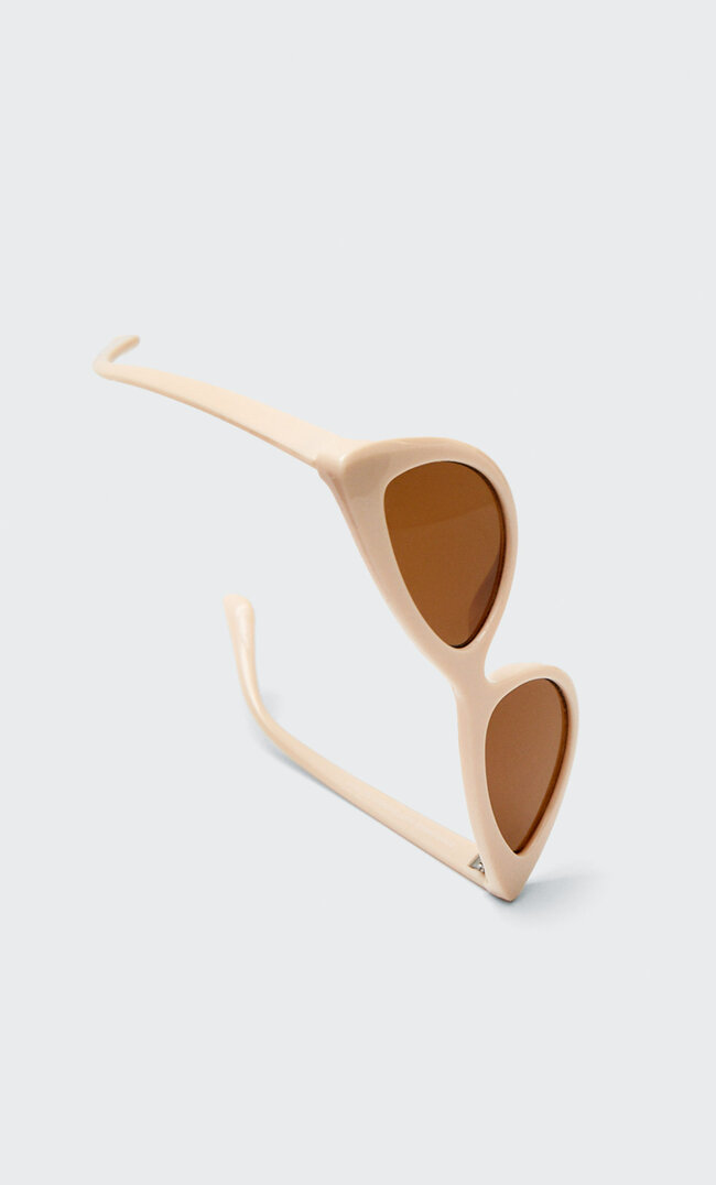 

Stradivarius Kolorowe Okulary Cat Eye Ecru M