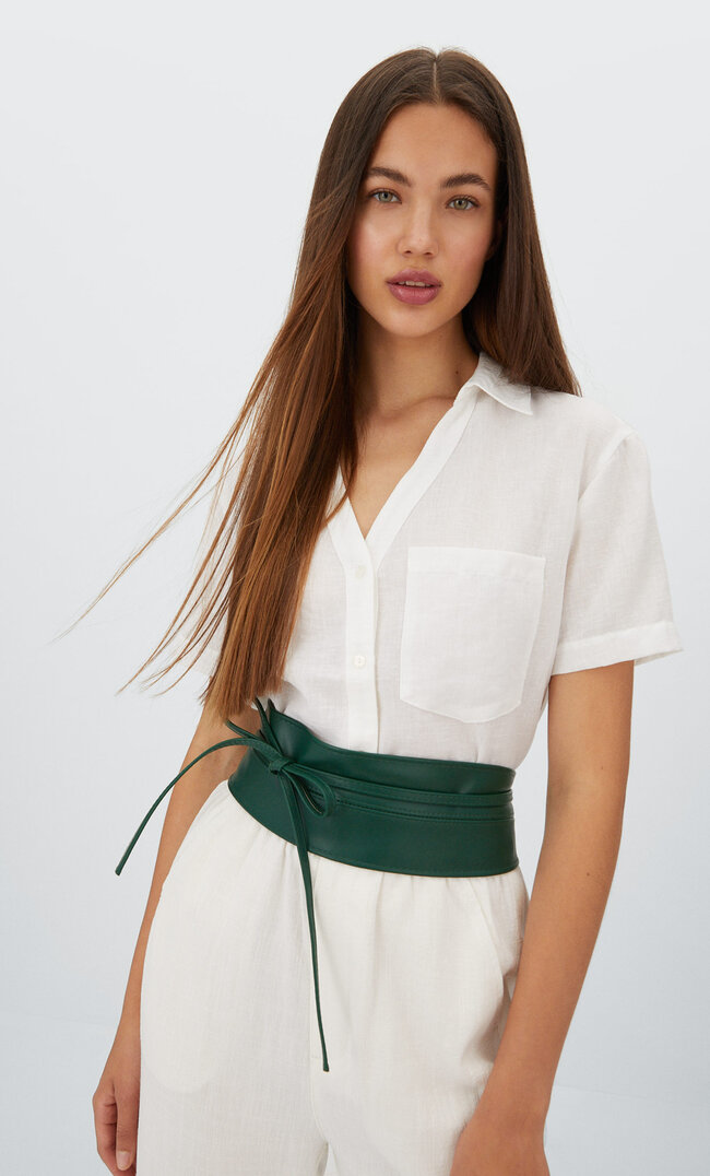 

Stradivarius Ceinture Bandeau Vert Bouteille 103