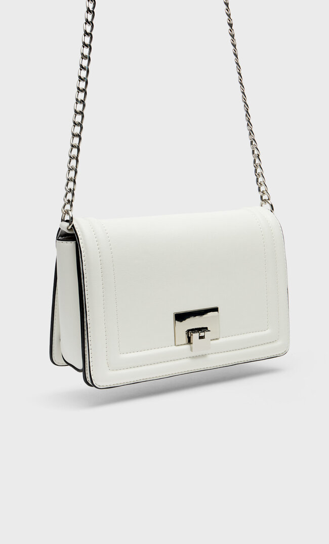 

Stradivarius Sac Besace Fermoir Blanc M