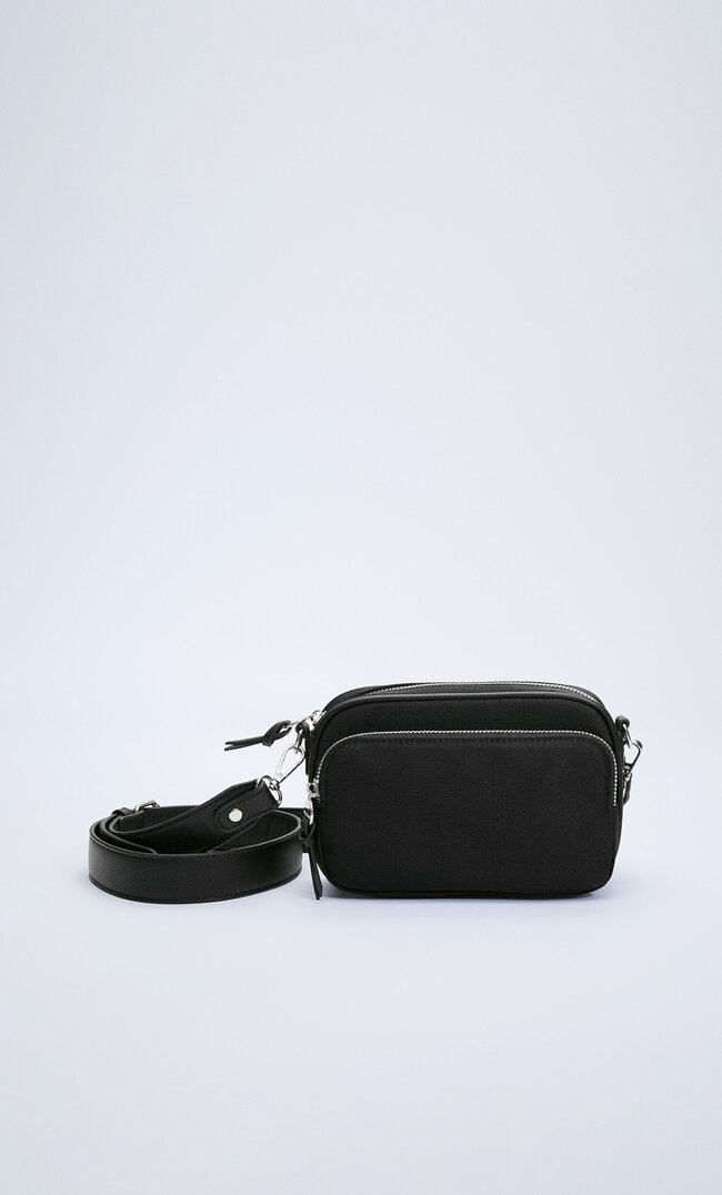 

Stradivarius Sac À Bandoulière En Tissu Noir M