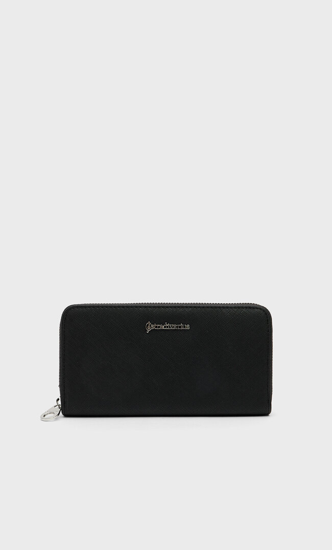 

Stradivarius Basic-Brieftasche Mit Reißverschluss Schwarz M