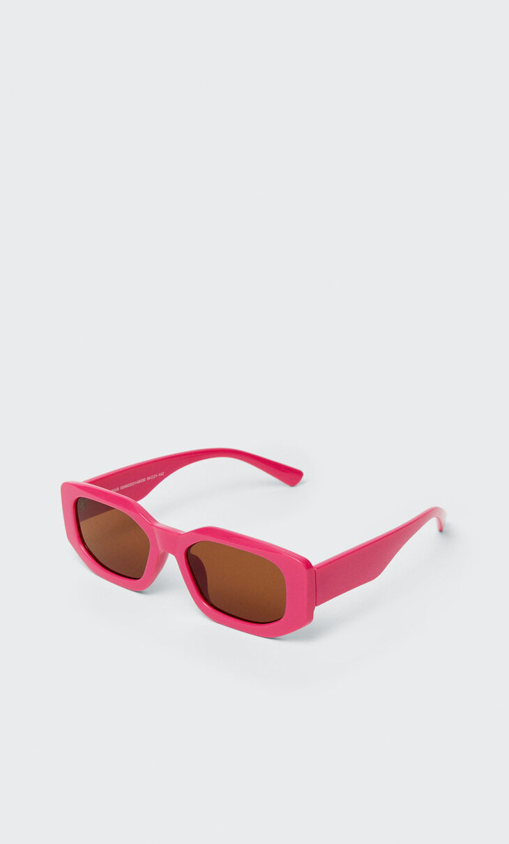 Rechteckige Sonnenbrille mit Kunststoffgestell
