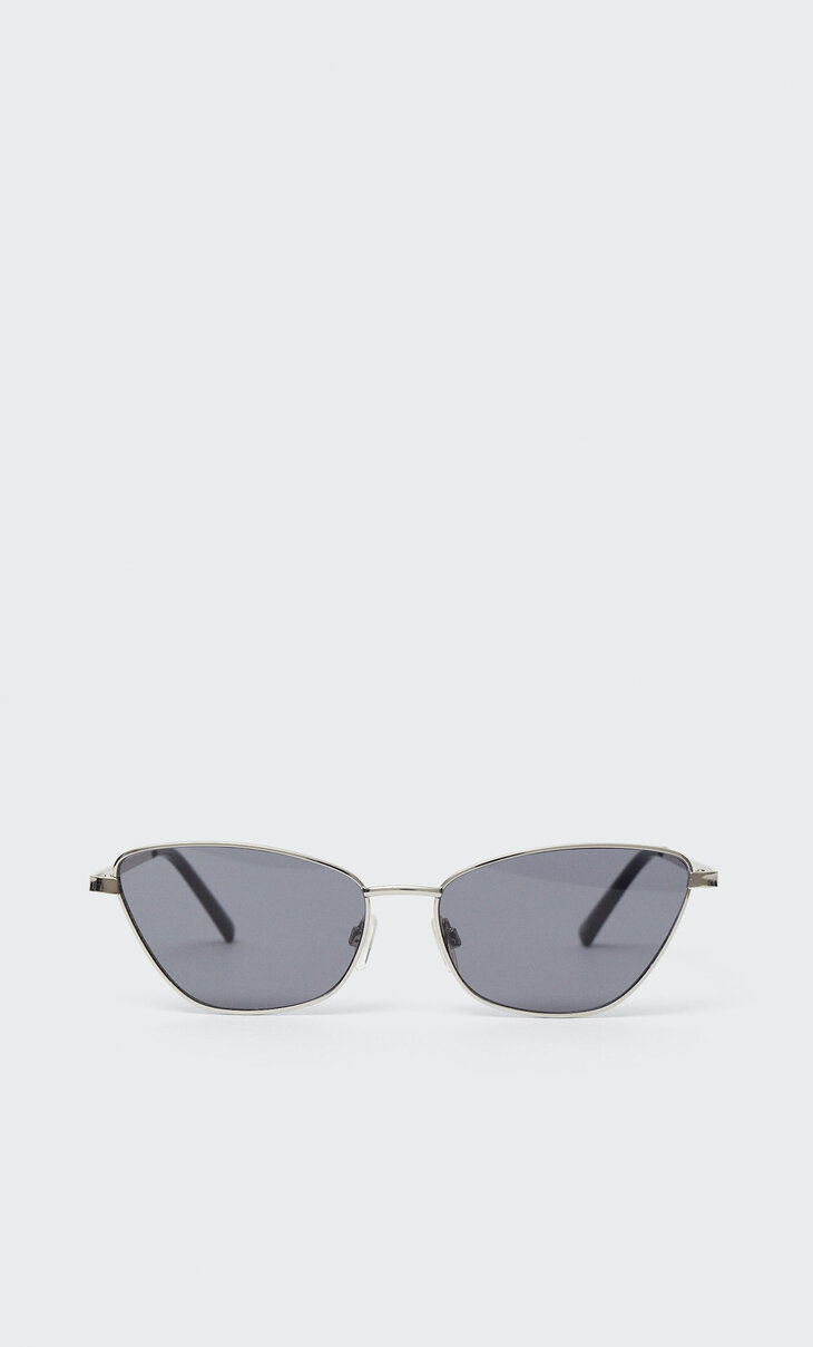 Renkli camlı cat eye güneş gözlüğü