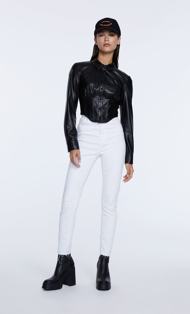 

Stradivarius Taille Super Haute Couleur Blanc 44