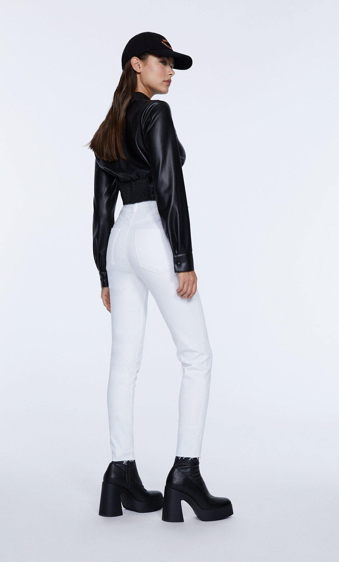 Coloured super high waist jeans - Women 