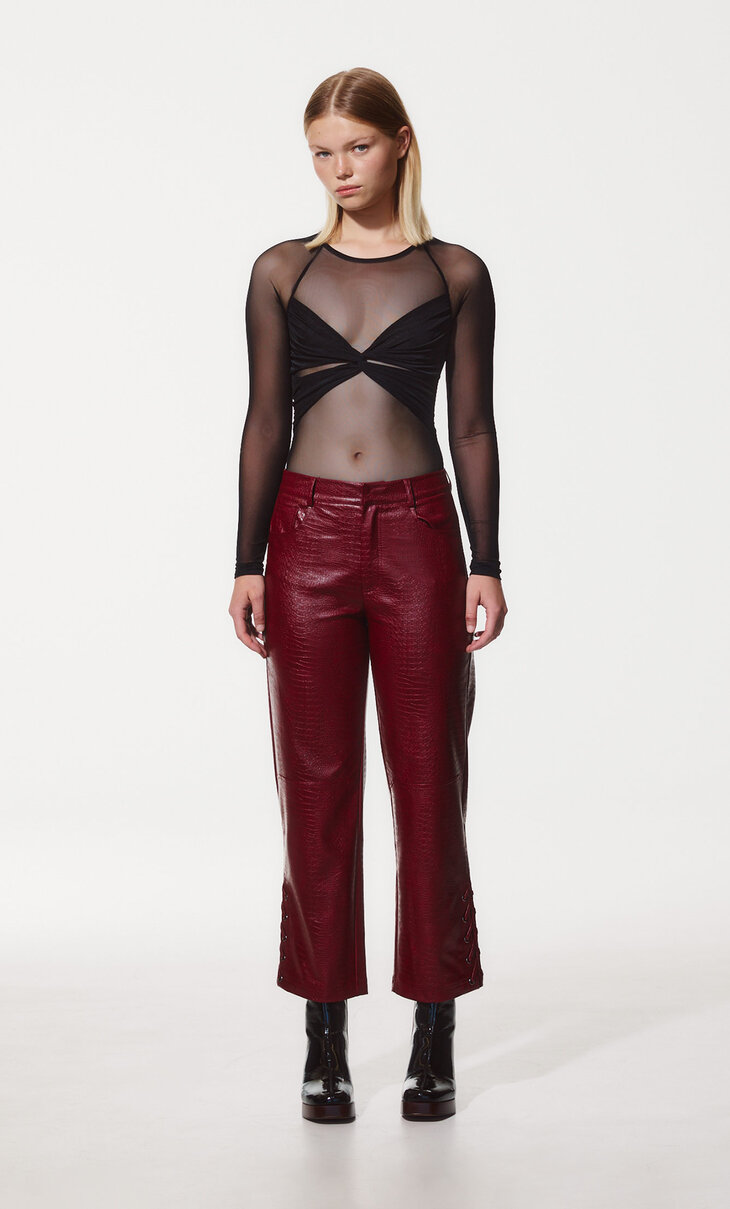 House of the Dragon faux leather trousers