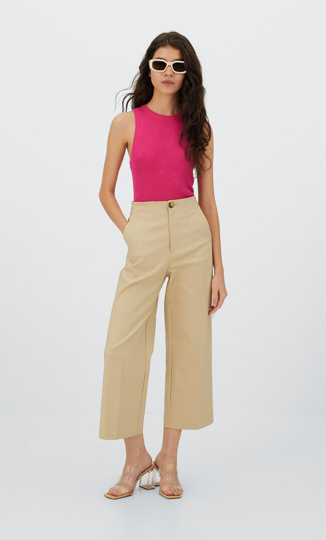 

Stradivarius Jupe-Culotte Habillée Beige 42