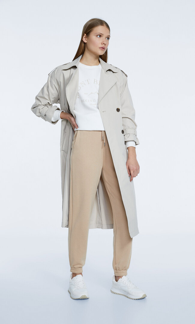 

Stradivarius Spodnie Jogger Z Dzianiny Dresowej Szary Xs
