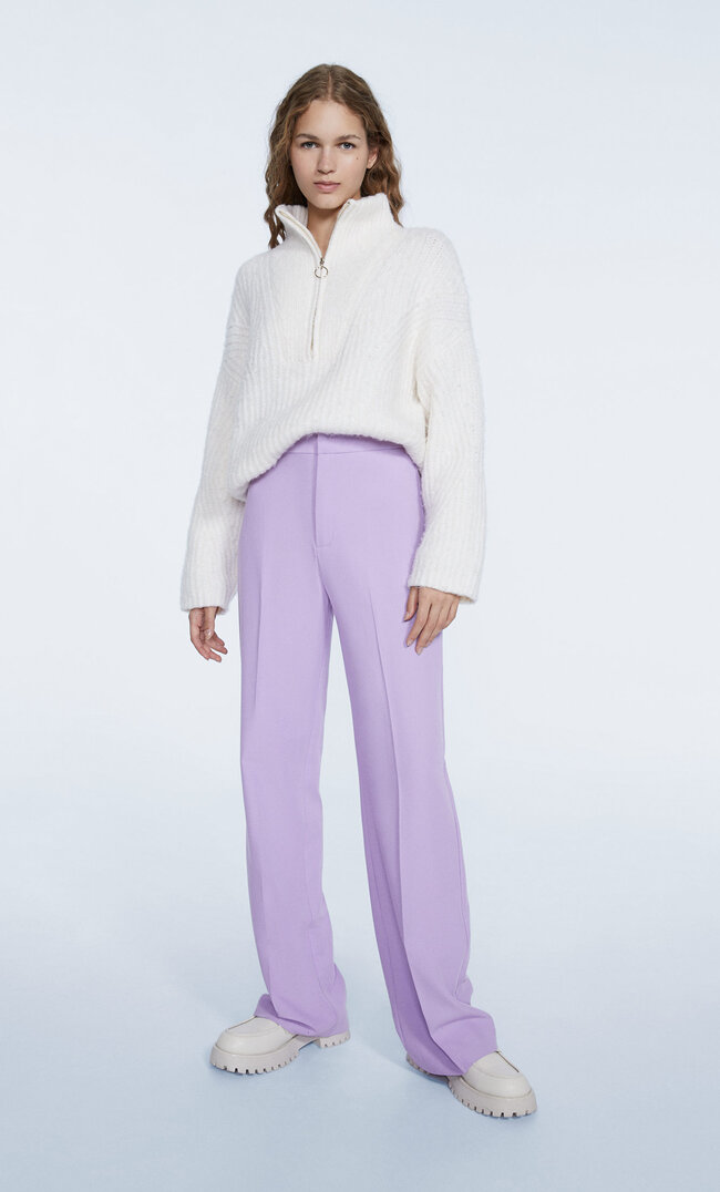 

Stradivarius Pantalon Habillé Mauve 42