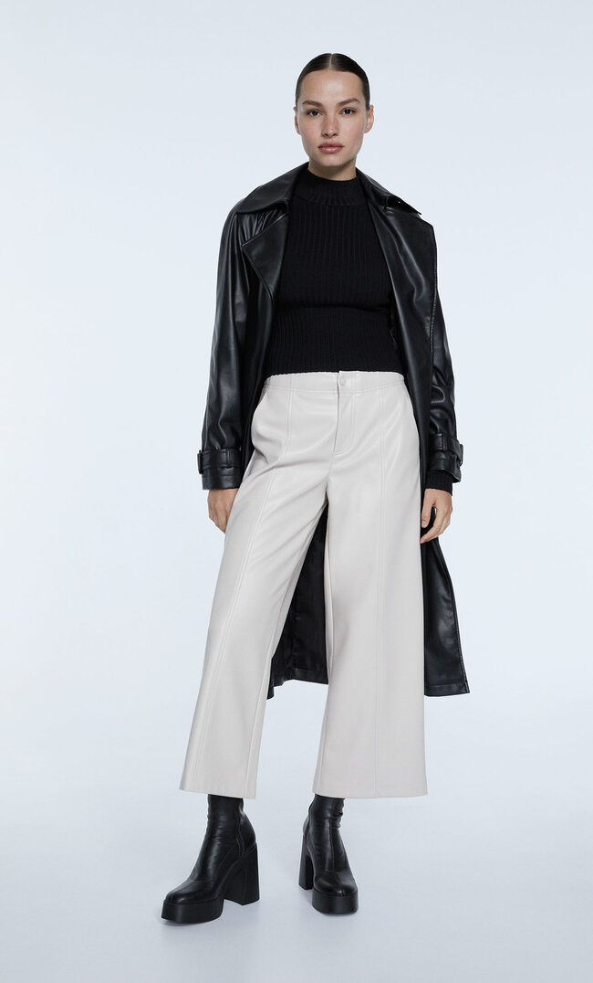 

Stradivarius Culotte Aus Kunstleder Vanille 40