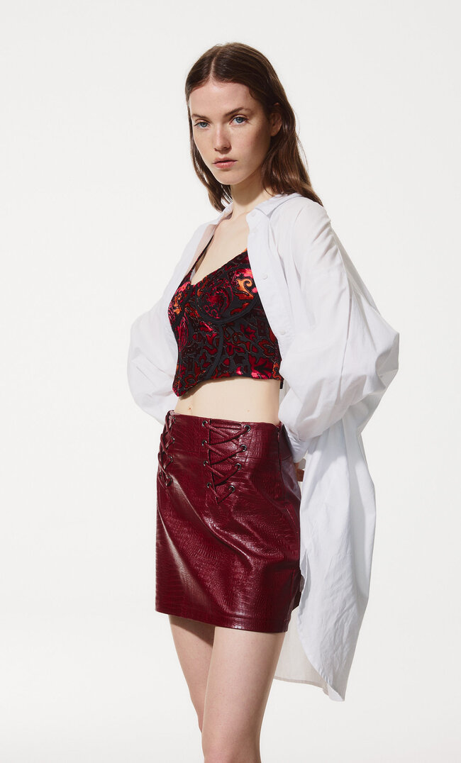 

Stradivarius Jupe En Similicuir House Of The Dragon Grenat 32