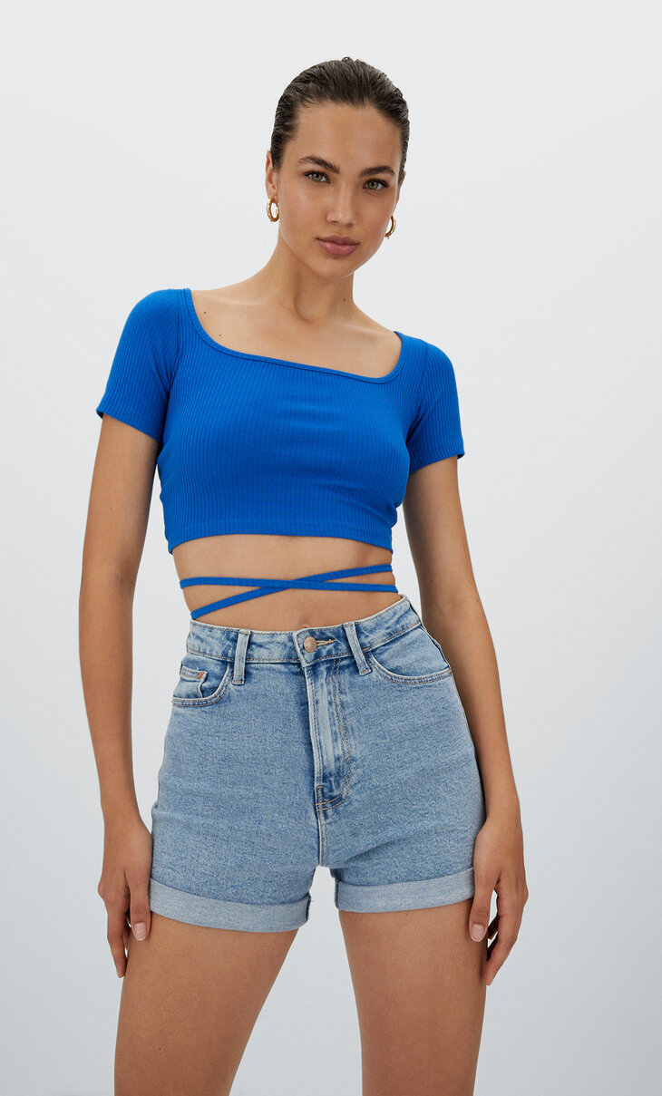 Short mom slim | Stradivarius España