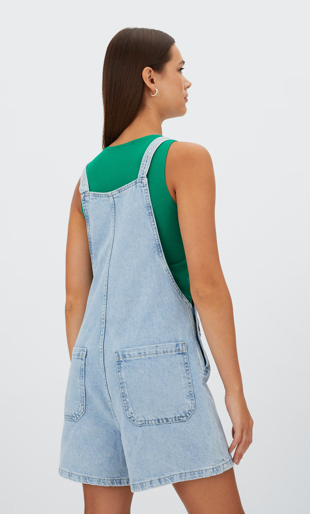 Short denim dungarees Women's fashion Stradivarius Germany