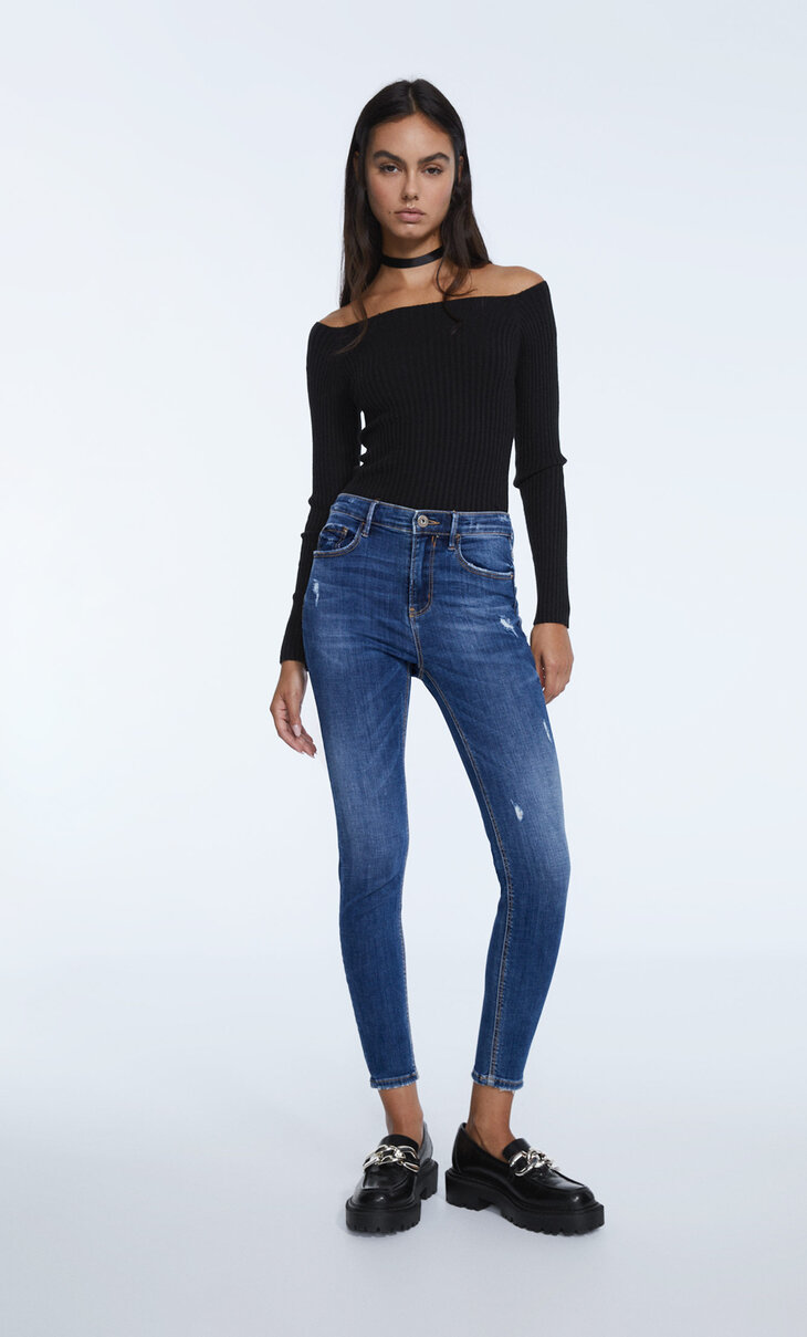 ג'ינס Regular waist skinny