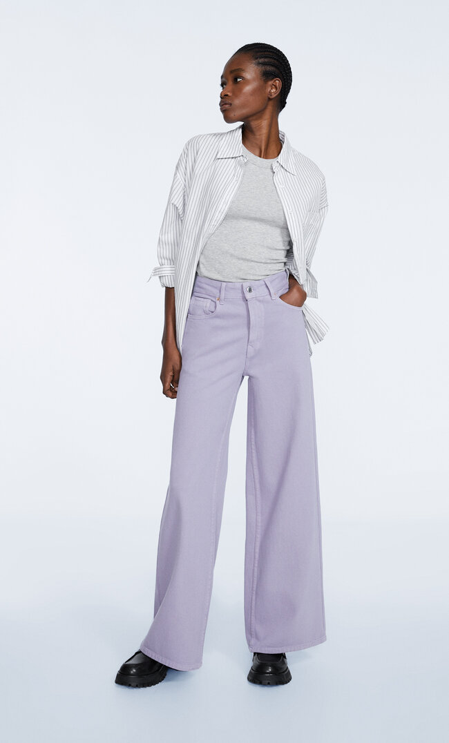 

Stradivarius Wide-Leg-Hose Im Relaxed-Fit Lila 42