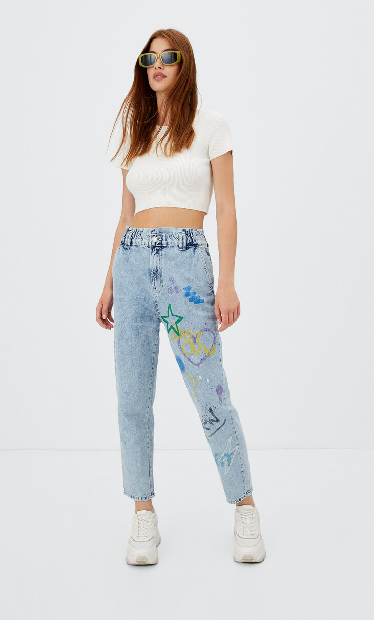 Graffiti baggy jeans