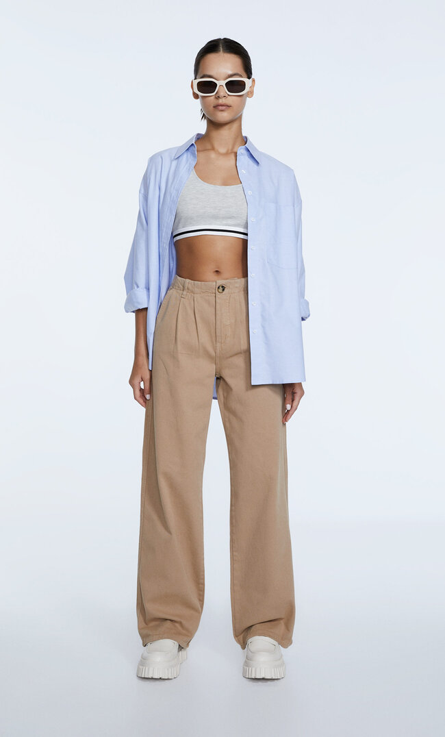 

Stradivarius Pantalon Habillé À Pinces Brun 44