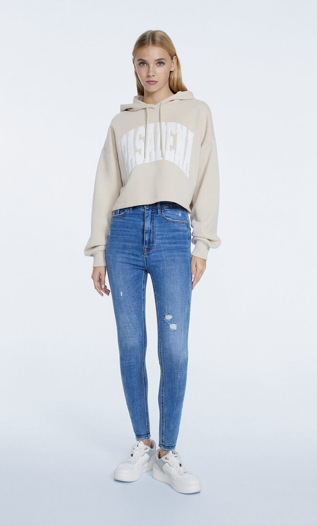 

Stradivarius Jeans Taille Très Haute Denim Délavé 42