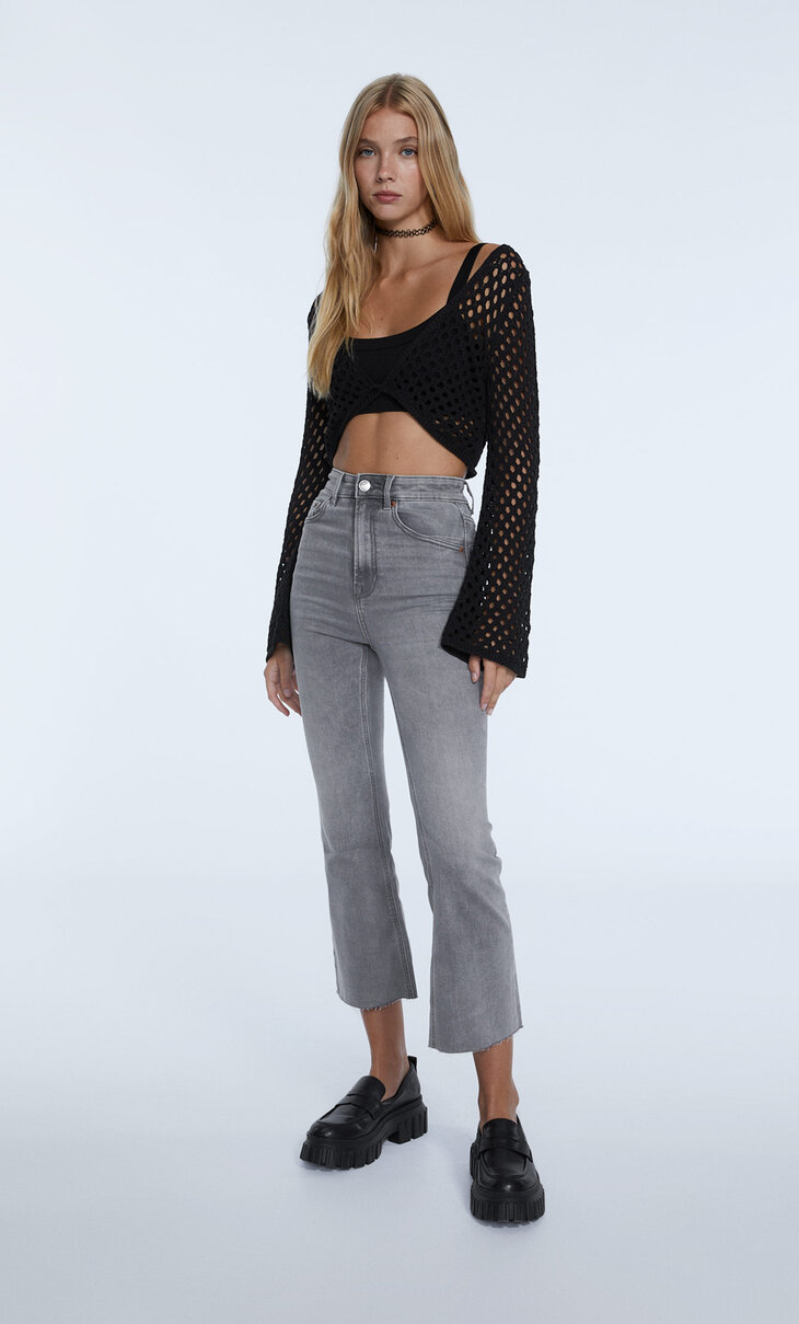 Jeans crop flare