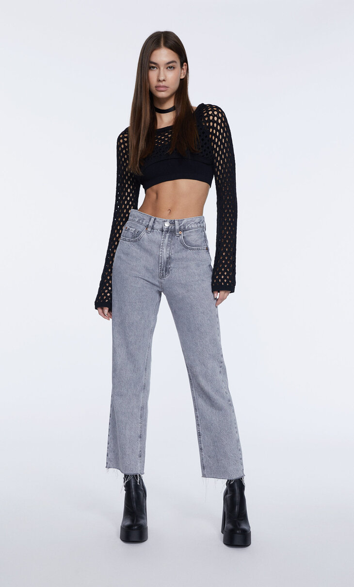 Cropped-Hose im Straight-Fit