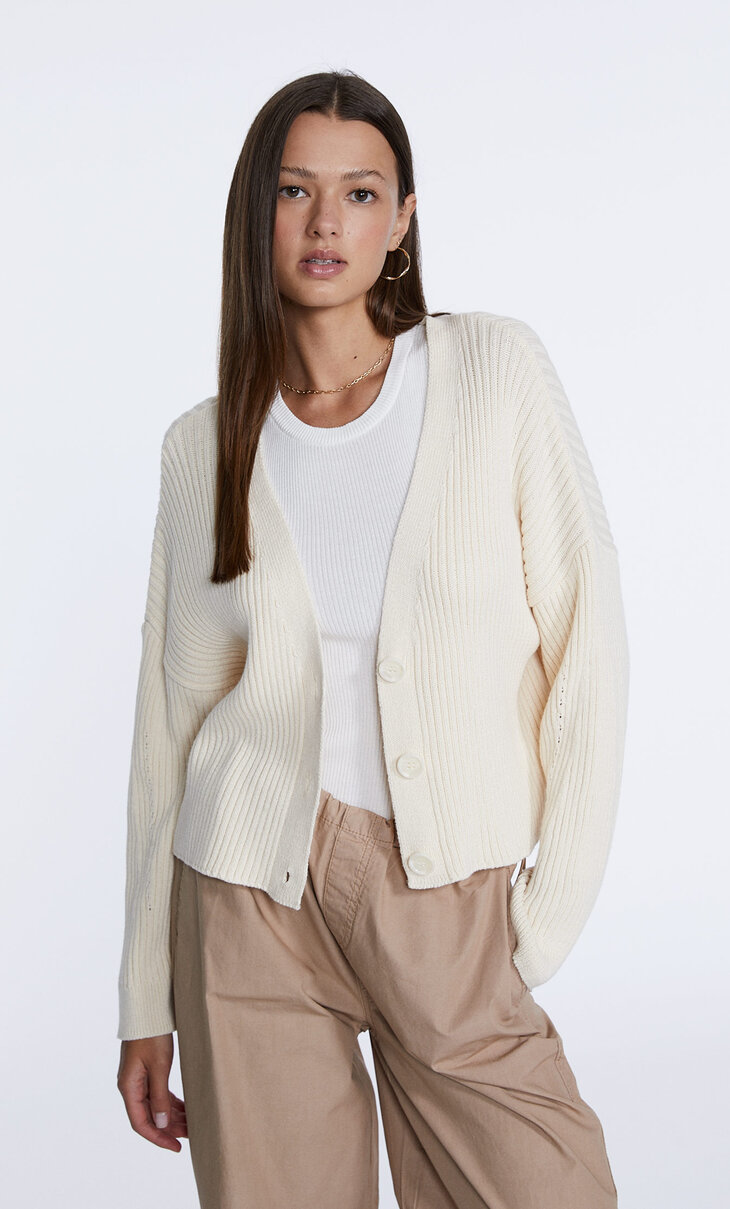 Cardigan cropped a coste