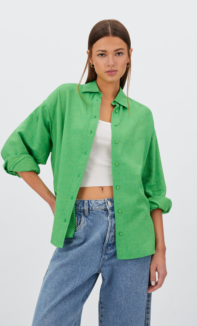 

Stradivarius Chemise Daily Rustique Vert S
