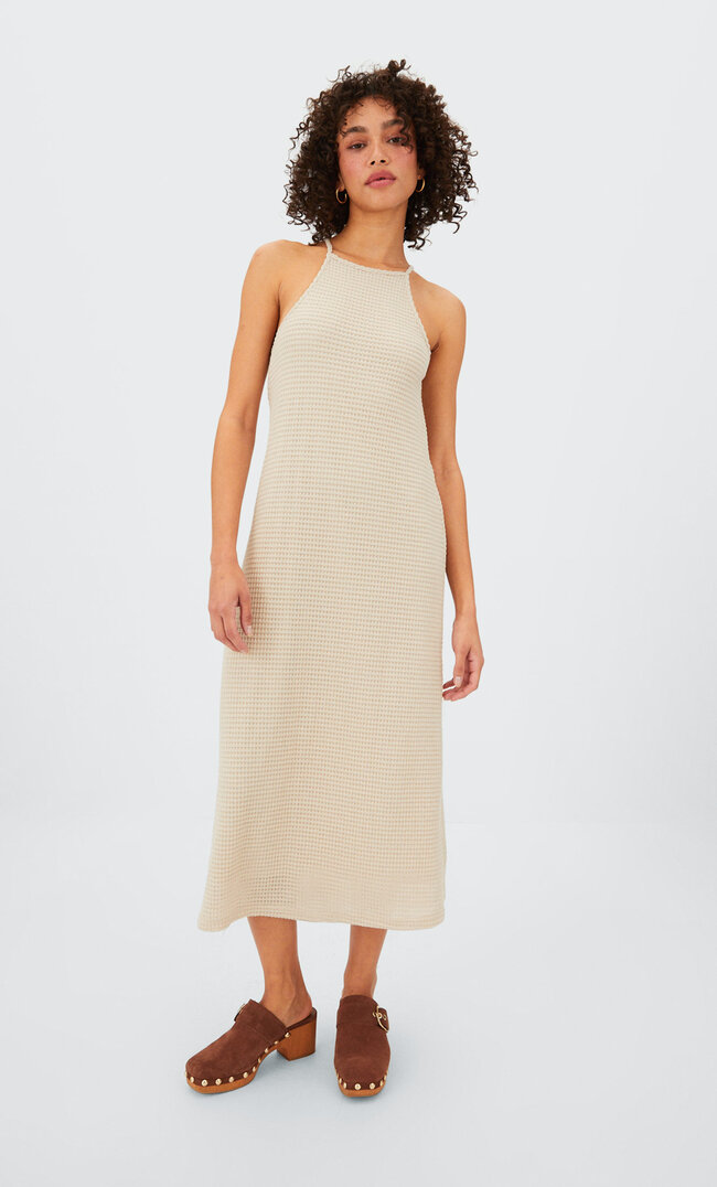 

Stradivarius Robe Midi En Crochet Encolure Américaine Pierre M