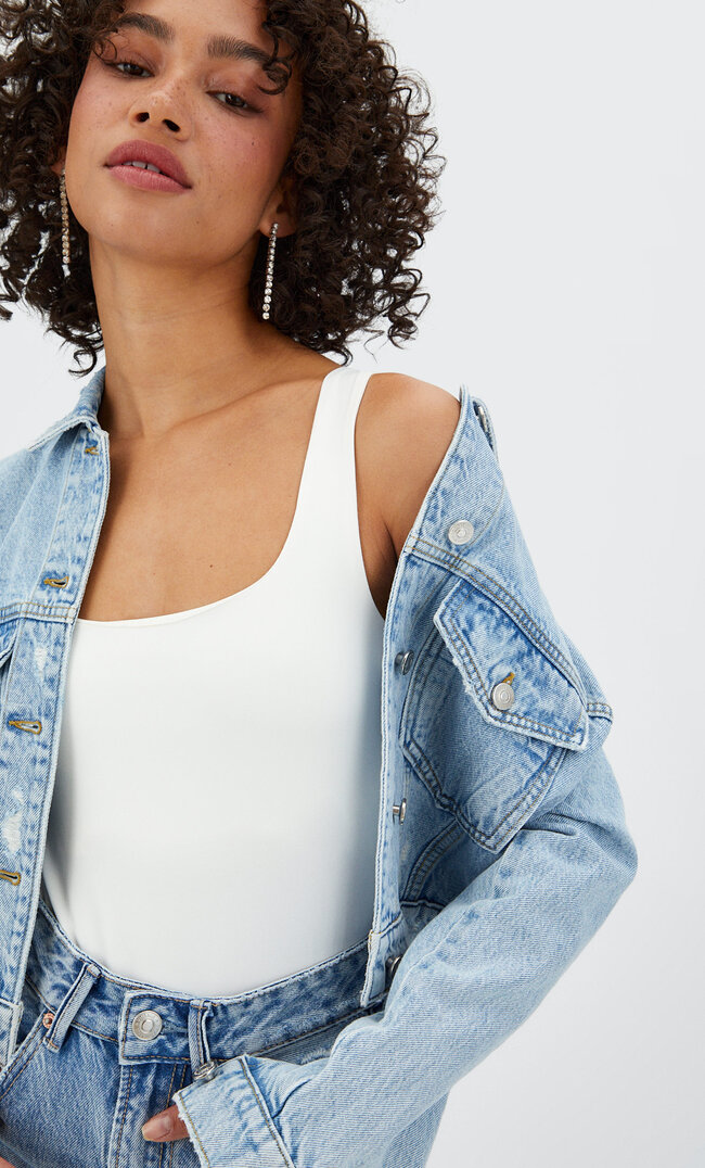

Stradivarius Débardeur En Polyamide Blanc M