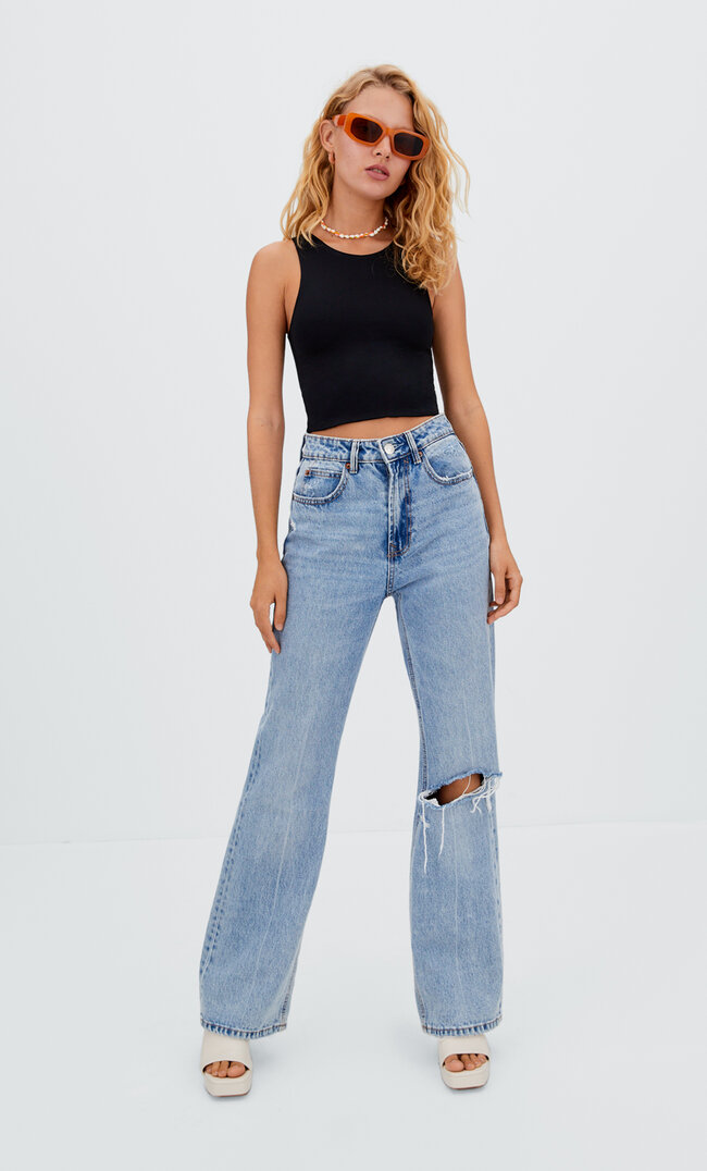 

Stradivarius Crop Top En Polyamide Noir Xl