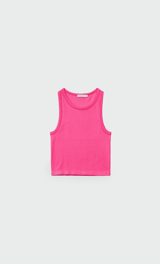 zara pink racer top