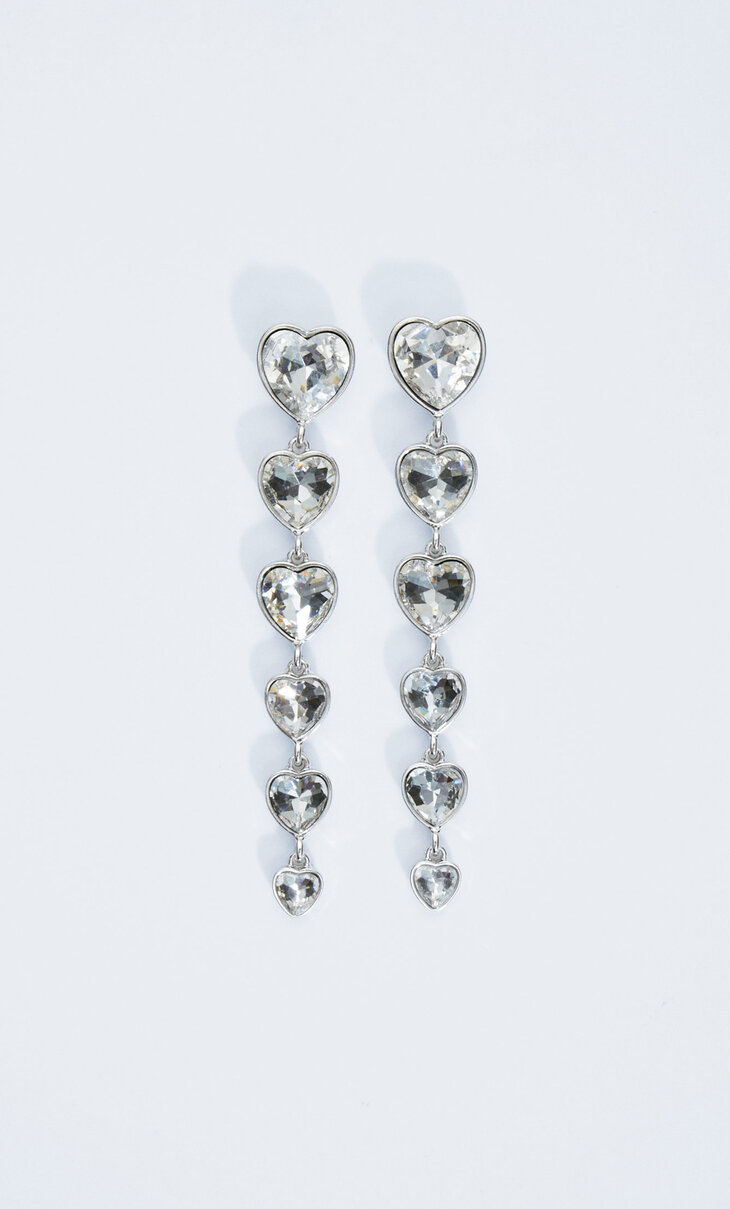 Heart dangle earrings