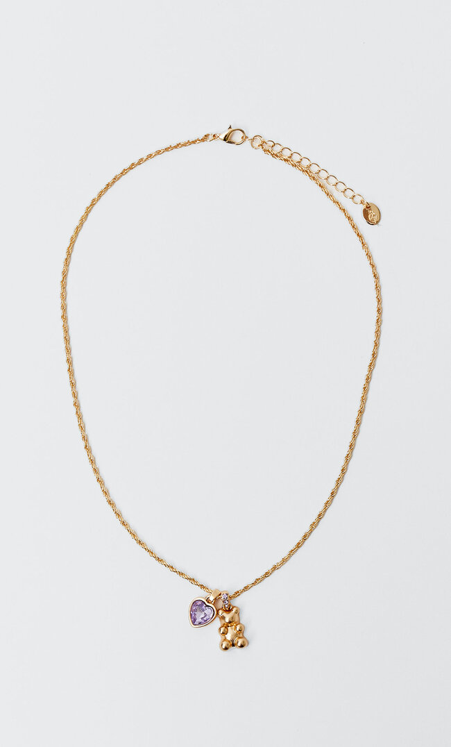 

Stradivarius Collier Ourson Cœur Jaune M