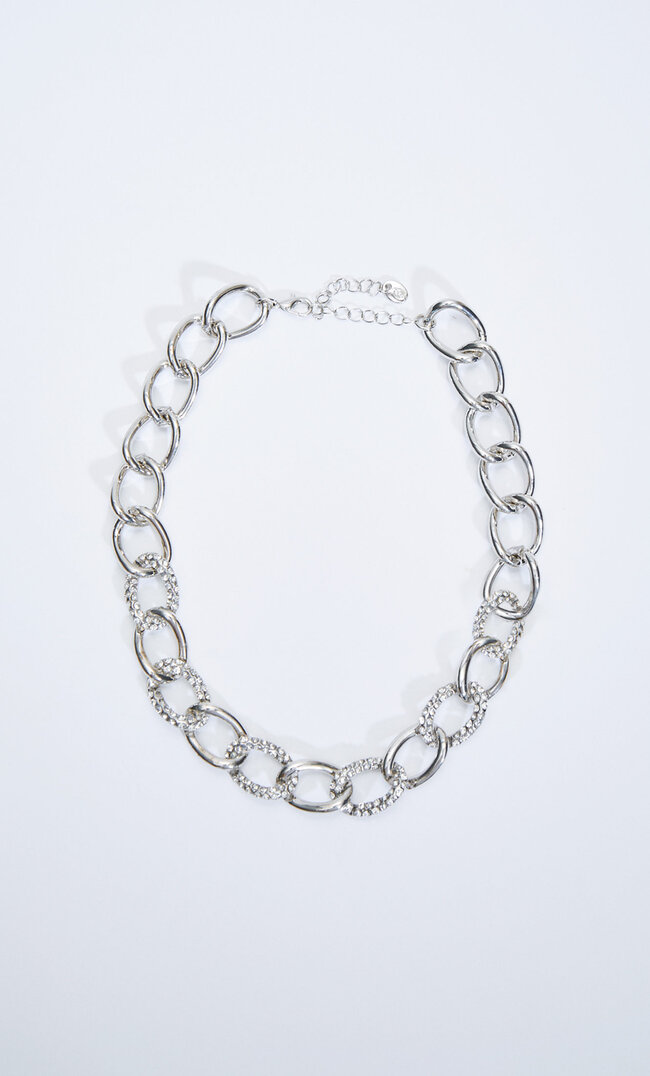

Stradivarius Chaîne Chunky À Maillons En Verre Non Recyclable Gris M