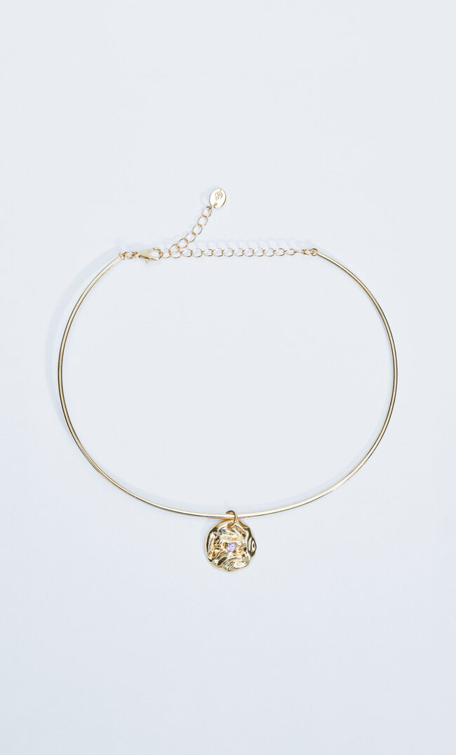 

Stradivarius Okrągły Choker Z Zawieszką Żółty M