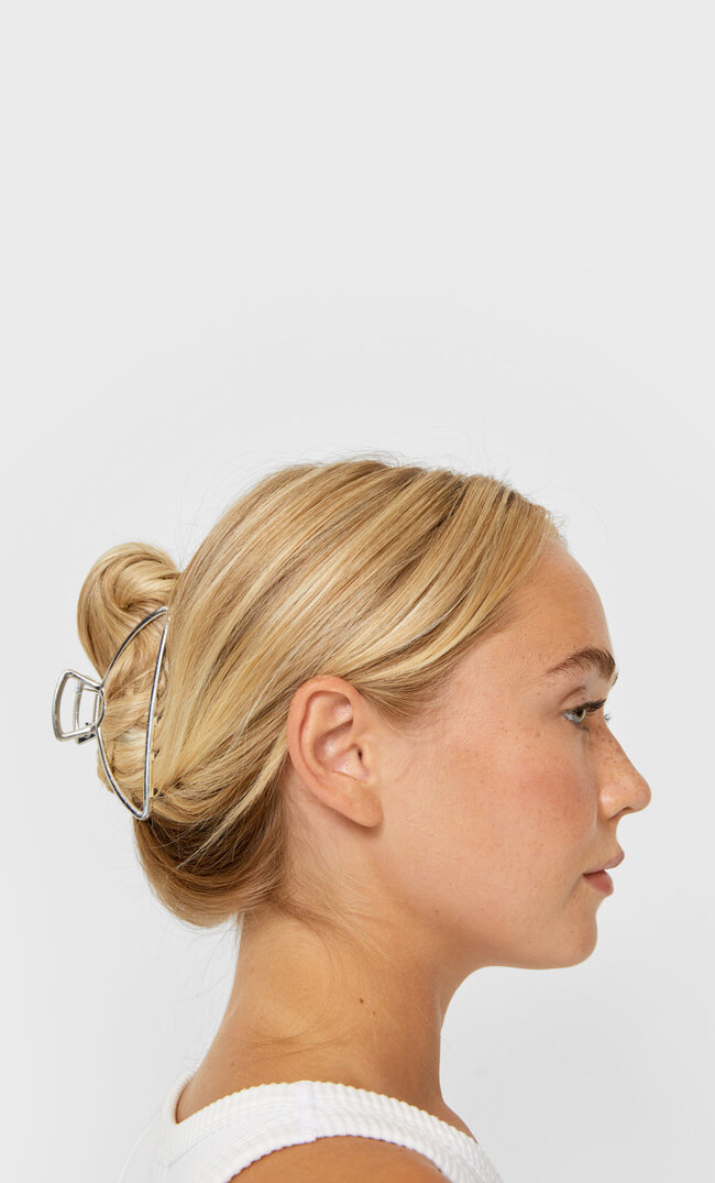 

Stradivarius Pince À Cheveux Métallique Gris M