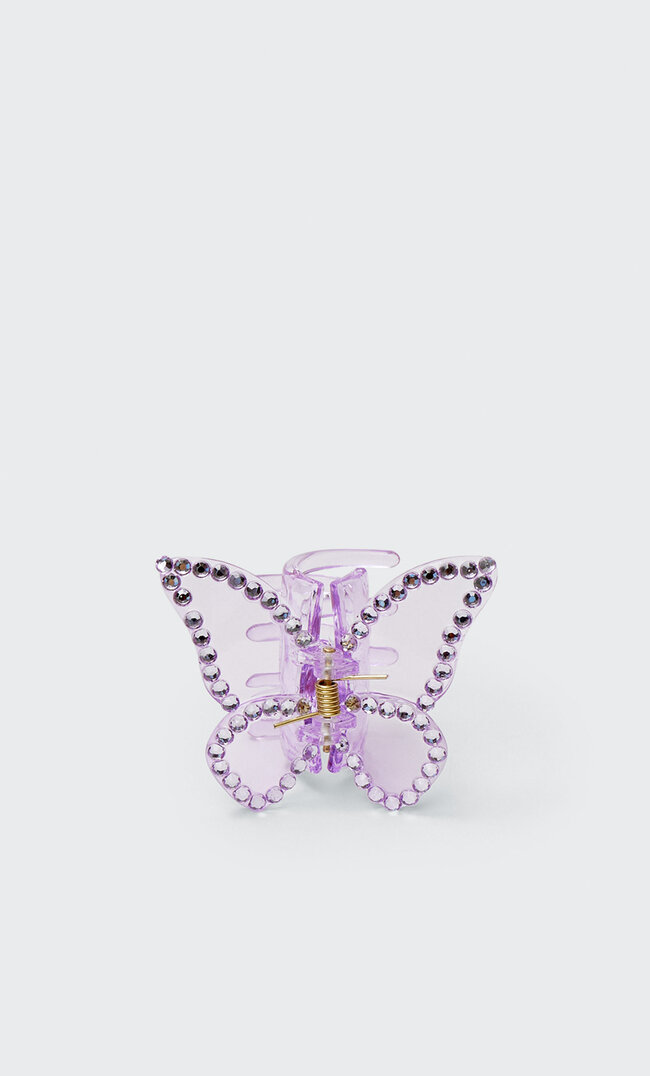 

Stradivarius Pince Papillon Brillants Mauve M