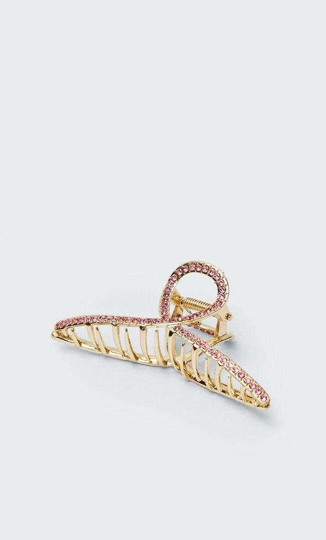 

Stradivarius Klamerka W Kształcie Kokardy Ze Zdobieniami Pastelowy Róż M