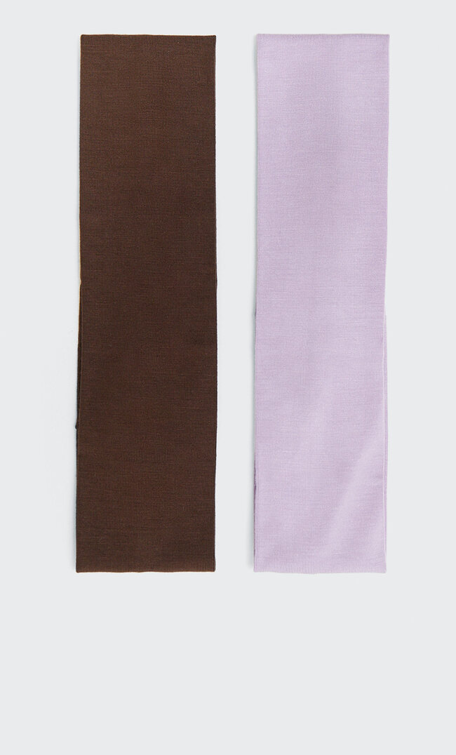 

Stradivarius 2er-Set Elastische Haarbänder Lila M