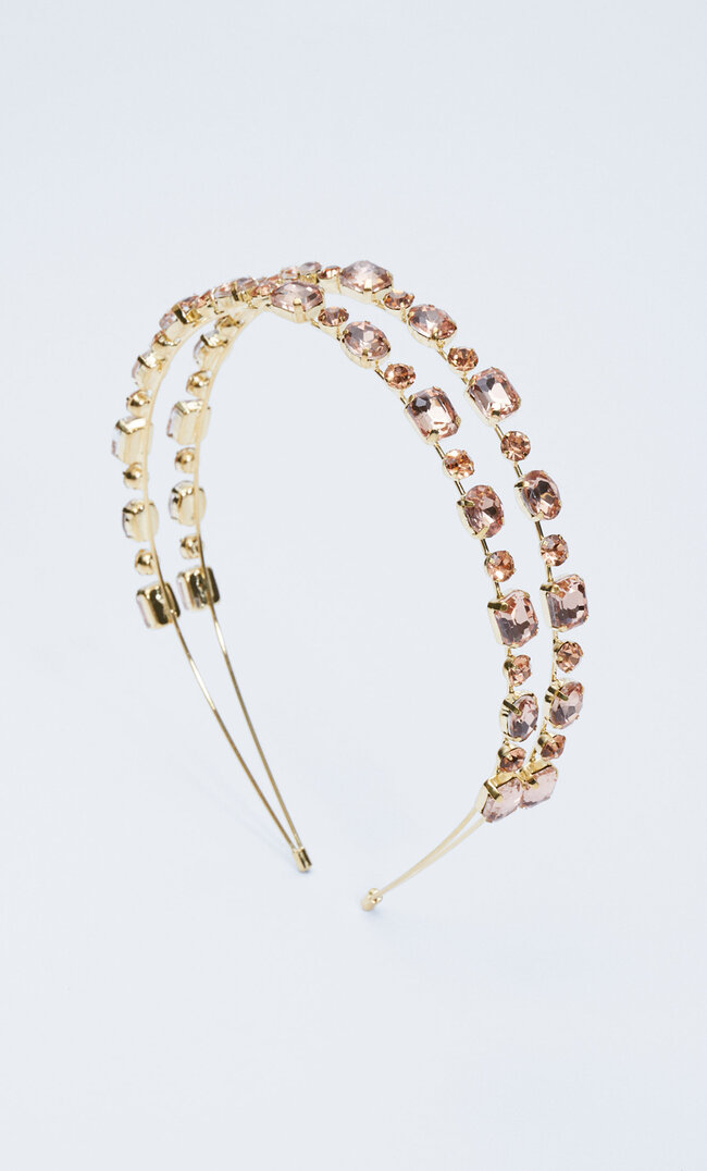 

Stradivarius Haarreif Mit Steinen Gelb M