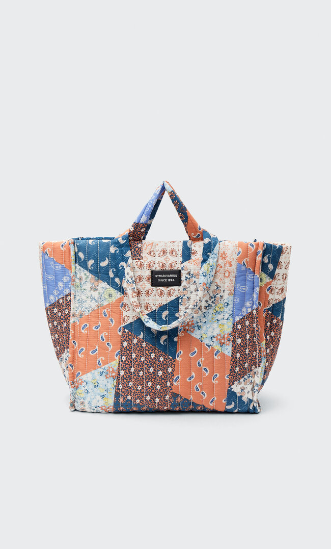 

Stradivarius Sac Cabas Imprimé Bleu M